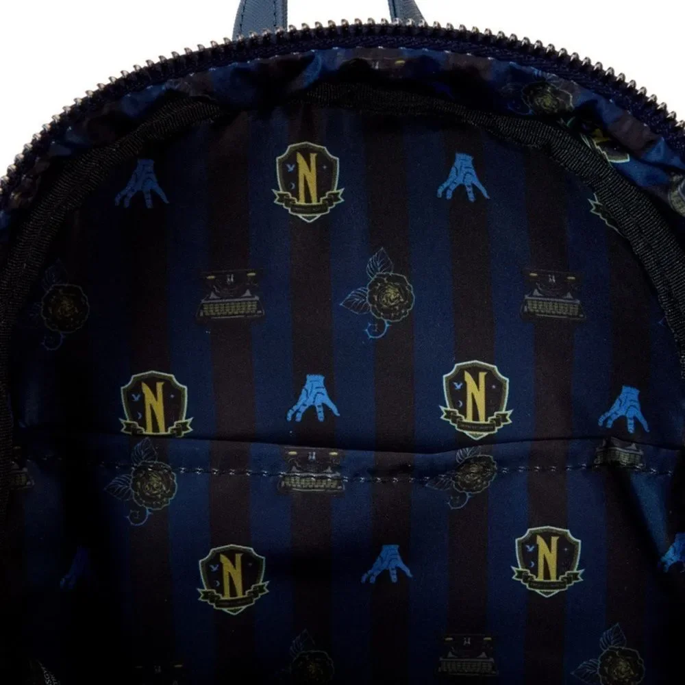 Loungefly Wednesday Nevermore Academy Castle Glow Mini Backpack NWT